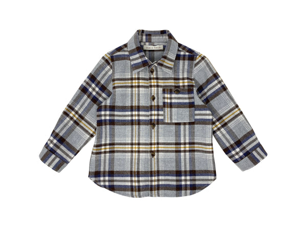 Zhoe & Tobia Grey Melange/Glace Woven Shirt