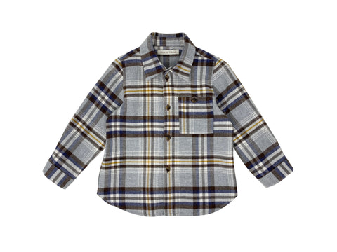 Zhoe & Tobia Grey Melange/Glace Woven Shirt