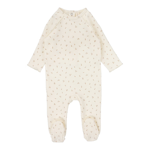 Lilette Cream/Pink Cherry Print Footie