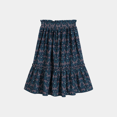 C'era Una Volta Jane Skirt Blue Art Nouveau