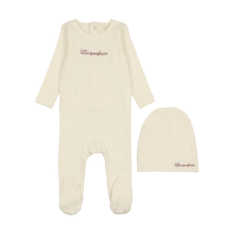 Lilette Milk/Pink Little Sunshine Footie Set