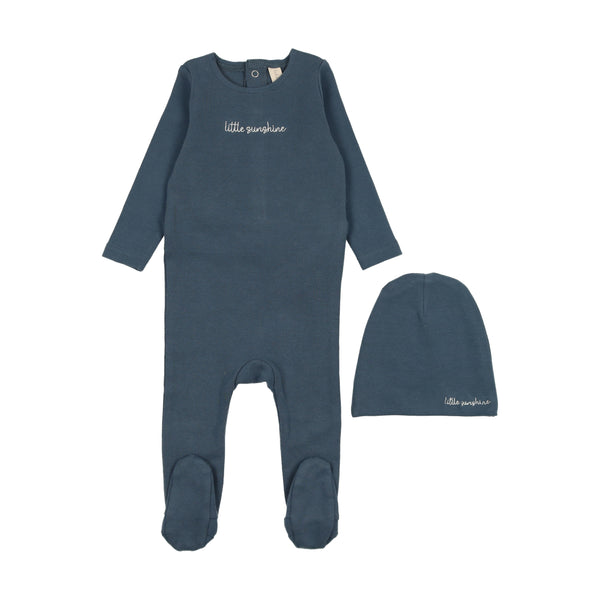 Lilette Off Navy Little Sunshine Footie Set