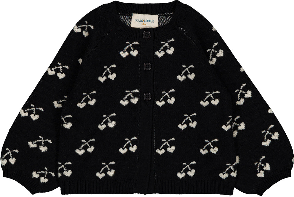 Louis Louise Black Cherry Gulash Baby Cardigan – Panda and Cub