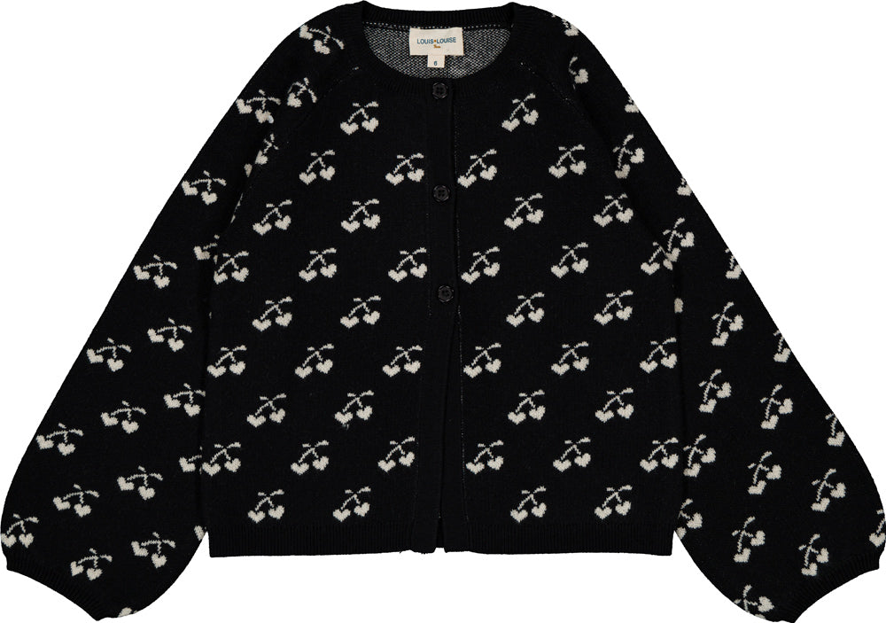 Louis Louise Black Cherry Gulash Kids Cardigan – Panda and Cub