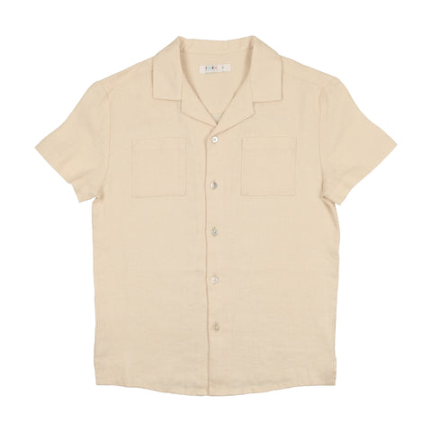 Coco Blanc Cream Button Down Linen Shirt