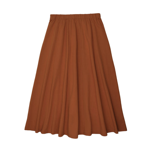 Coco Blanc Cognac Cotton Paneled Skirt