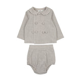 Coco Blanc Light Grey Wool Peter Pan Button Attachment Set