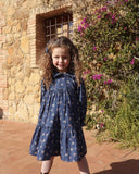 Early Sunday Navy Ditsy Bouquet Marguerite Dress
