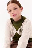 Crew Kids Essentials Green Gia Colorblock Sweatshirt