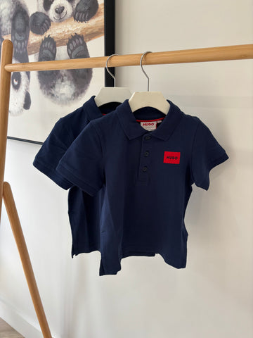 Hugo Navy Logo Short Sleeve Polo