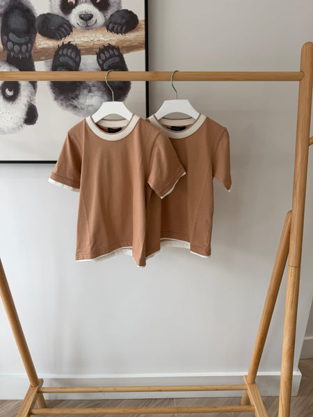 Emanuel Pris Tabacco/Off White T-shirt