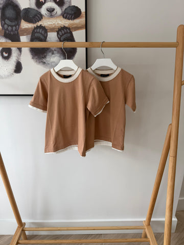 Emanuel Pris Tabacco/Off White T-shirt