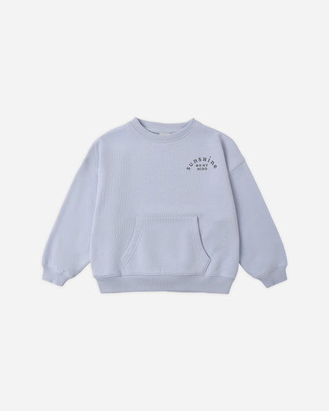 Rylee & Cru Periwinkle Pouch Pocket Crew Sweatshirt