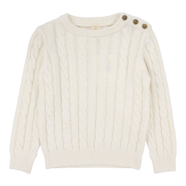 Lil Legs Analogie Cream Cable Knit Sweater DCKSW-CRE