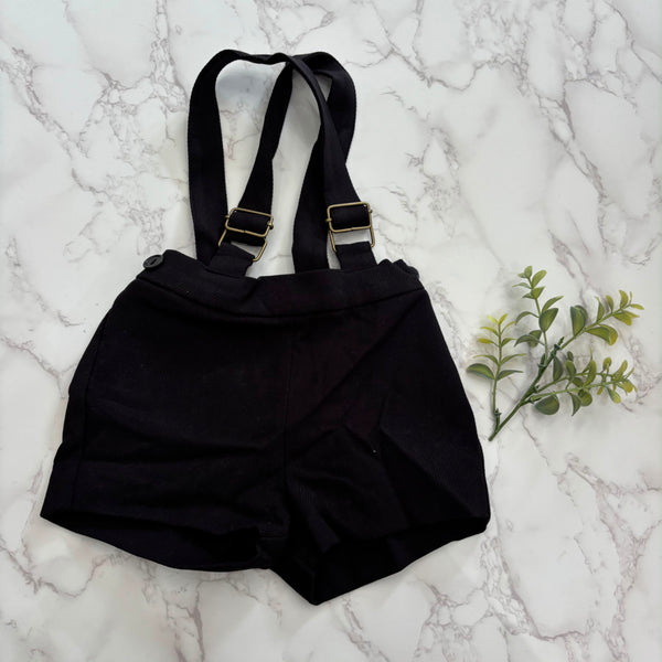 Coco Blanc Black Suspender Overalls