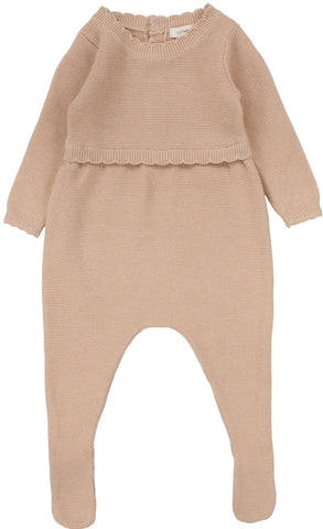 Lil Legs Analogie Dusty Pink Knit Footie DBKF-DPNK