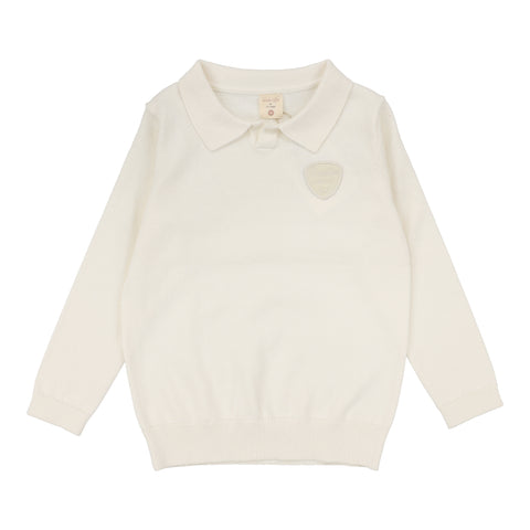Lil Legs Analogie Cream Knit Polo DKP-CRE