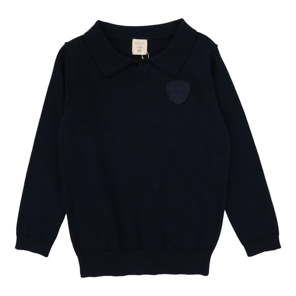 Lil Legs Analogie Navy Knit Polo DKP-NAVY