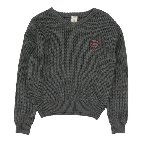 Lil Legs Analogie Mid Grey Knit V-Neck Sweater DKVNS-MGRY
