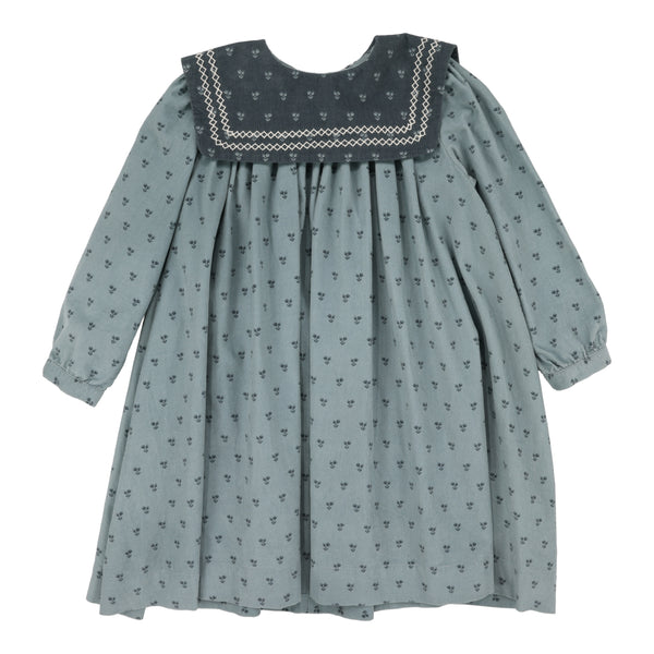 Lil Legs Analogie Dusty Blue Primrose Dress DPCD-DBL