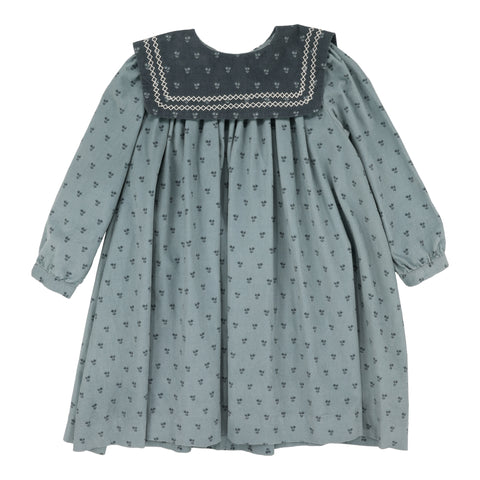 Lil Legs Analogie Dusty Blue Primrose Dress DPCD-DBL