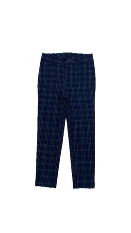 Lil Legs Analogie Navy Windowpane Plaid Pants DPP-NAVY