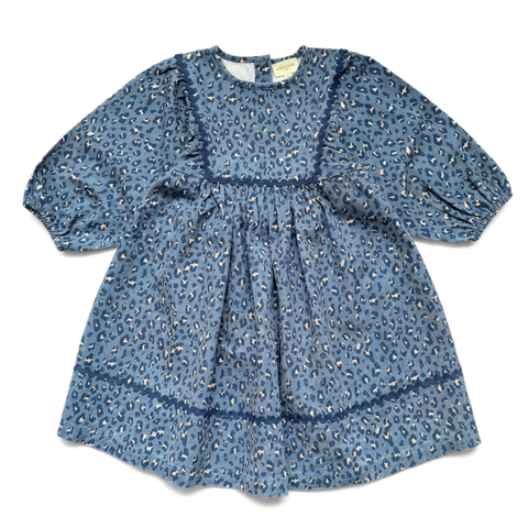 Louis Louise Light Denim Leopard Mahana Dress