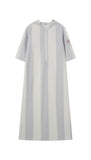 Coco Blanc Striped Long Terry Robe