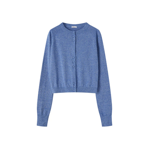 Coco Blanc Blue Clustered Button Cardigan