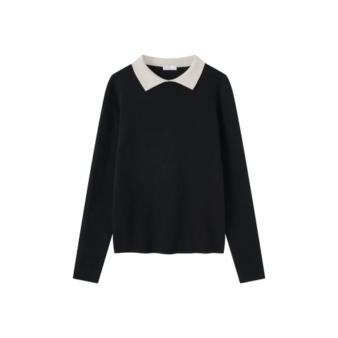 Coco Blanc Back/Cream Collared Sweater