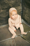 Coco Blanc Mauve Knit Baby Set + Bonnet