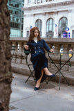 Coco Blanc Navy Double Breasted Sweater
