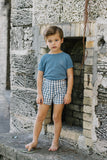 Lil Legs Analogie Bright Blue Gingham Pull On Shorts