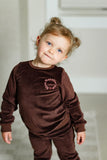 Pouf Brown/Pink Logo Velour PJS