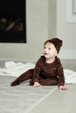 Pouf Brown/Blue Logo Velour Footie