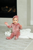 Pouf Pink/Brown Logo Velour Footie
