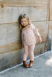 Lil Legs Analogie Dusty Pink Wash Girls Sweatshirt Set