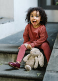 Lil Legs Analogie Mineral Red Sherpa Tulip Dress