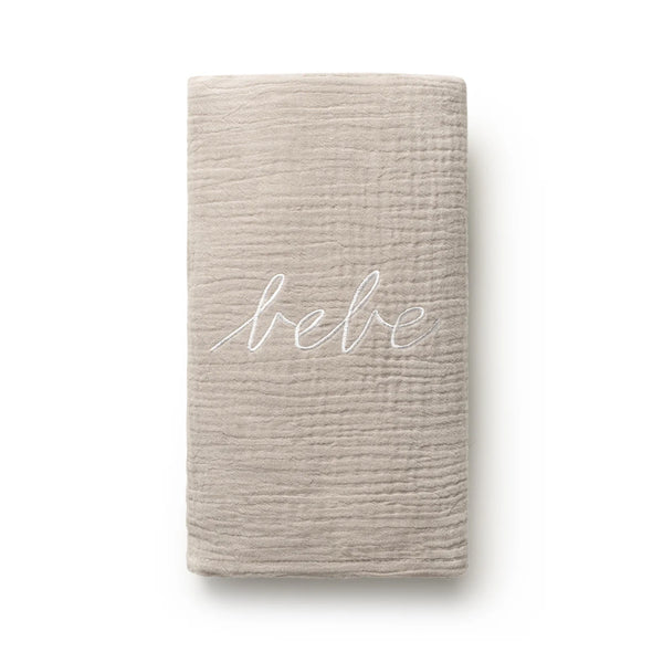 Domani Home Taupe Gauze Bebe Swaddle