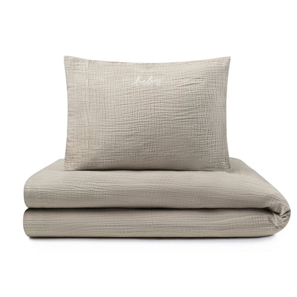 Domani Home Taupe Gauze Linen Boudoir Sham - Bebe