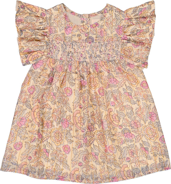 Louise Louise Mickaela Lurex Indian Flower Dress