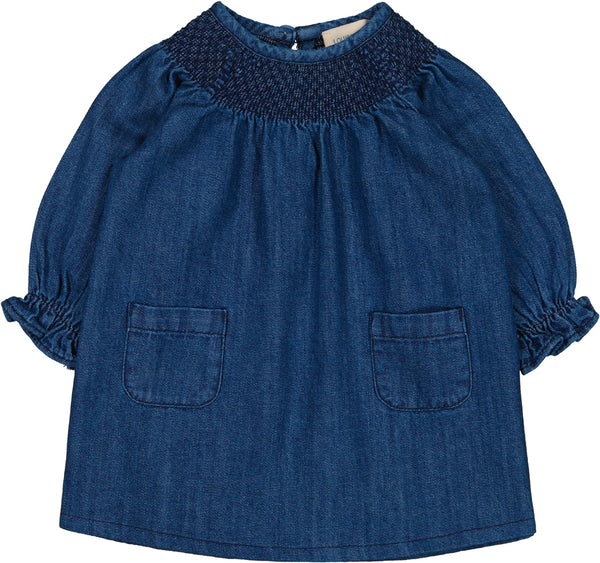 Louis Louise Baby Dark Blue Denim Maxine Dress