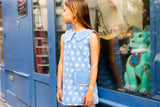 Louis Louise Light Blue Denim Flower Mitsette Dress