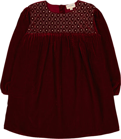 Louis Louise Burgundy Velvet Prunelle Dress