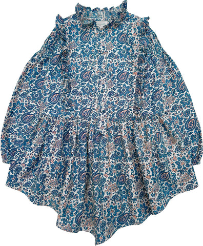 Louis Louise Blue Twill Galante Dress