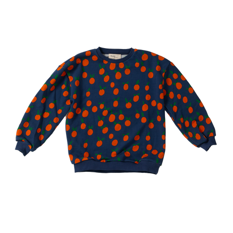 Wander & Wonder Navy Tangerine Printed Sweatshirt