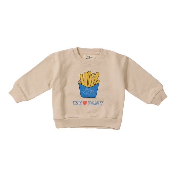 Wander & Wonder Baby Cream Friet Sweatshirt + Legging Set