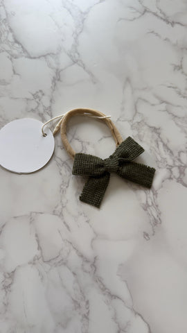 Halo Luxe Olive Abigail Luxe Corduroy Baby Headband