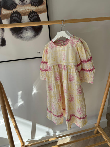 Bebe Organic Alba Patchwork Special 3/4 Dress