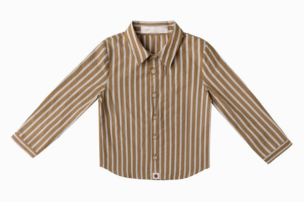 Cottier Mustard Leo Stripe Shirt